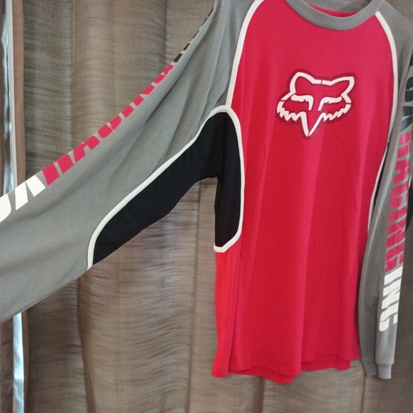 Men's Fox Racing Heavyduty Red/Black Pullover Sweater Big Logo XL - Picture 2 of 6